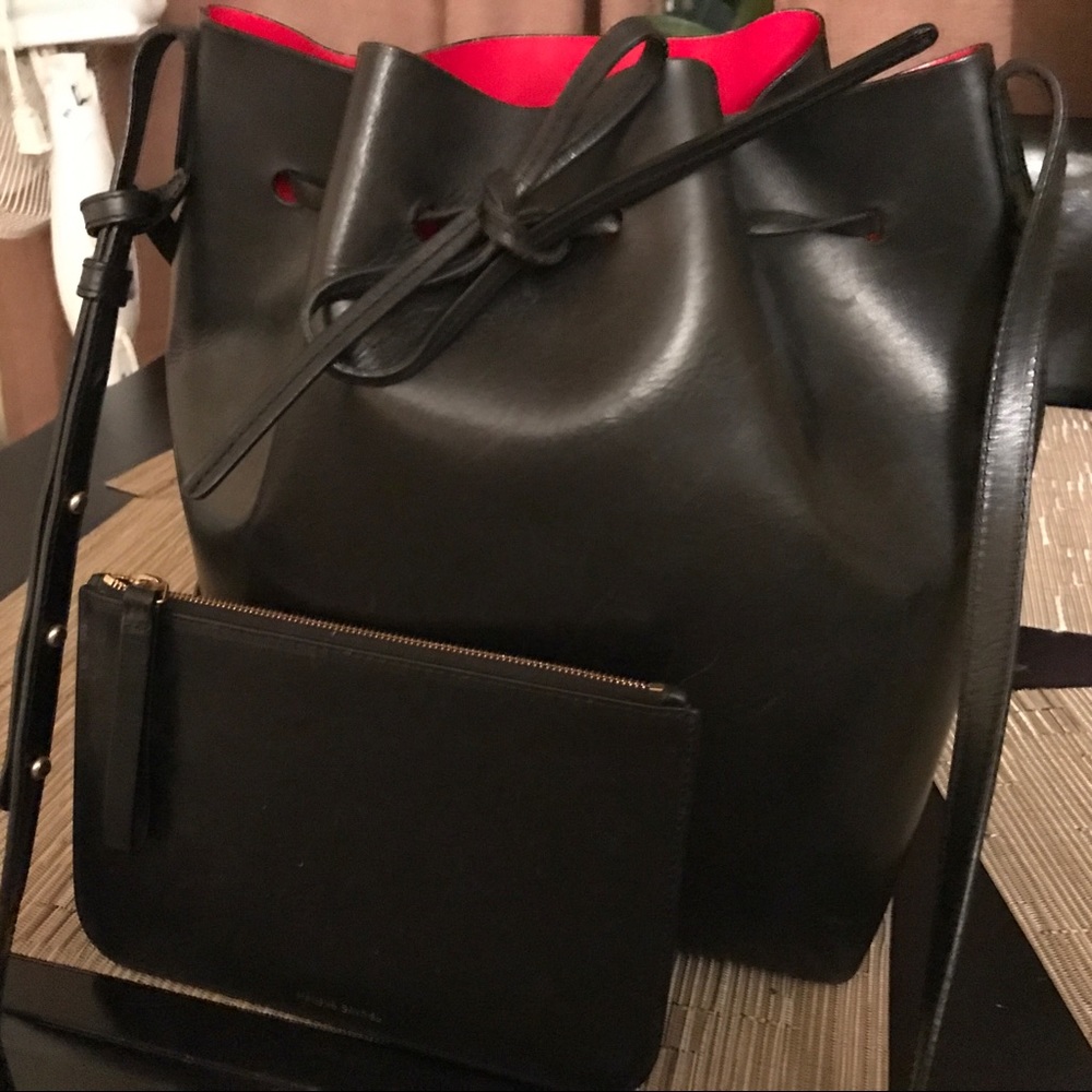 Mansur Gavriel Bucket Bag Black Leather